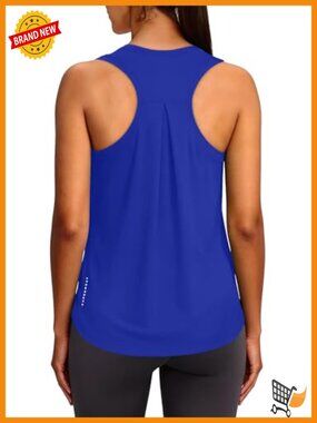 Quick Dry Racerback Tank Top UPF 50+ Sun Protection Reflective Strips Yoga